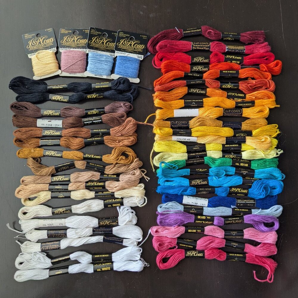 J & P Coats Embroidery Floss Lot